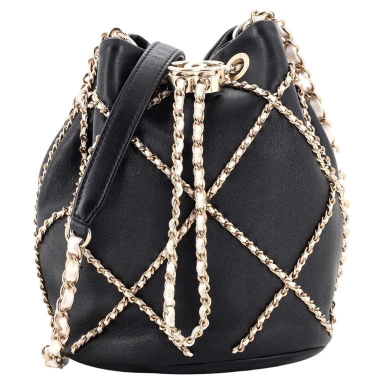 Chanel Lambskin Drawstring Bucket Bag - 14 For Sale on 1stDibs