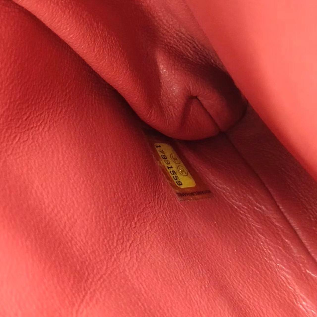 Chanel Envelope Clutch with Chains 2013 Shoulder Bag Coral Red Caviar Leather For Sale 6