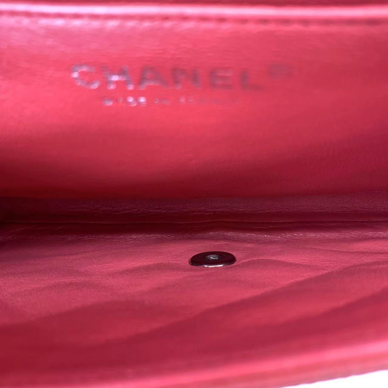 Chanel Envelope Clutch with Chains 2013 Shoulder Bag Coral Red Caviar Leather For Sale 4
