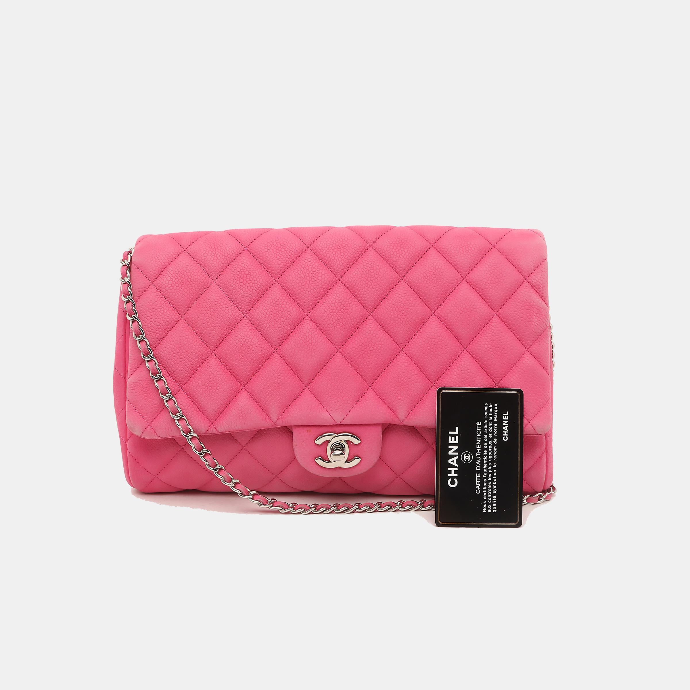 Chanel Envelope Clutch with Chains Pink Caviar Leather, 2013-2014 6