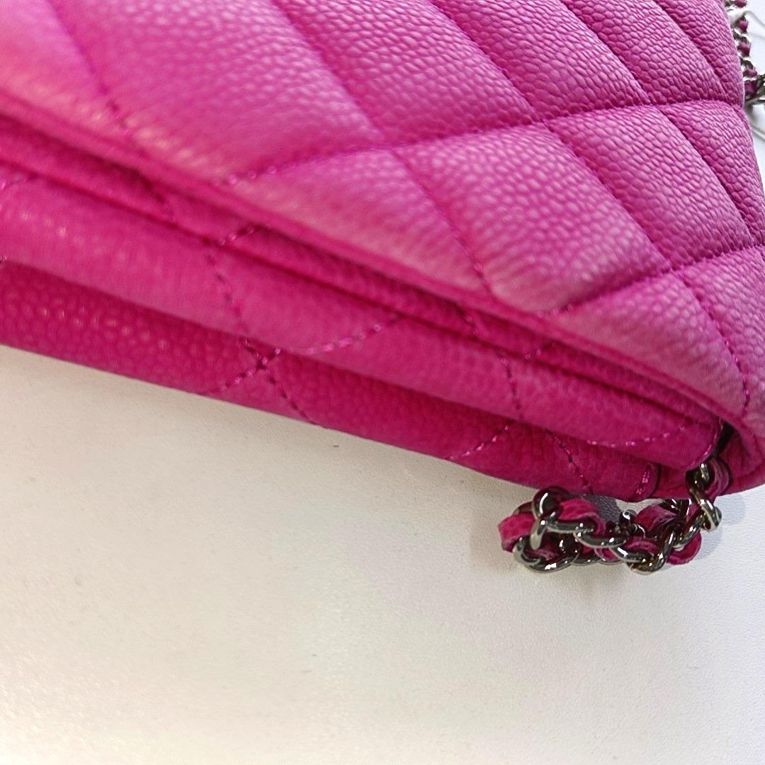 Chanel Envelope Clutch with Chains Pink Caviar Leather, 2013-2014 10