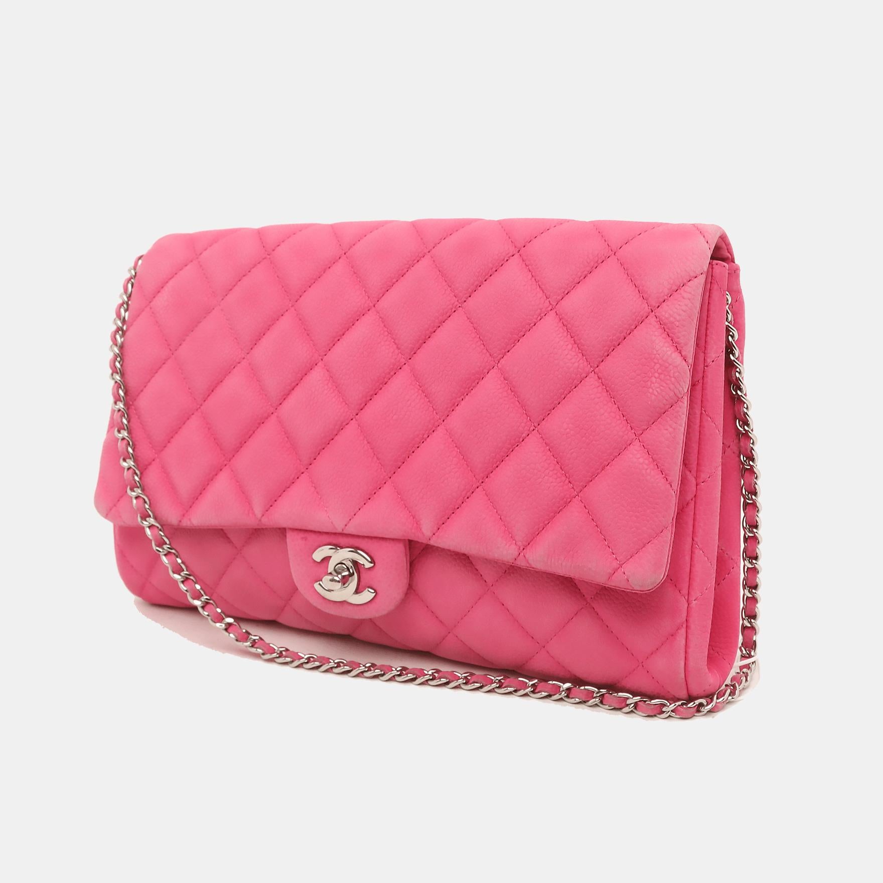Chanel Envelope Clutch with Chains Pink Caviar Leather, 2013-2014 1