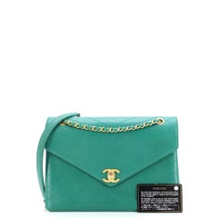 Chanel Envelope Compartment Flap Bag Chevron Calfskin Medium