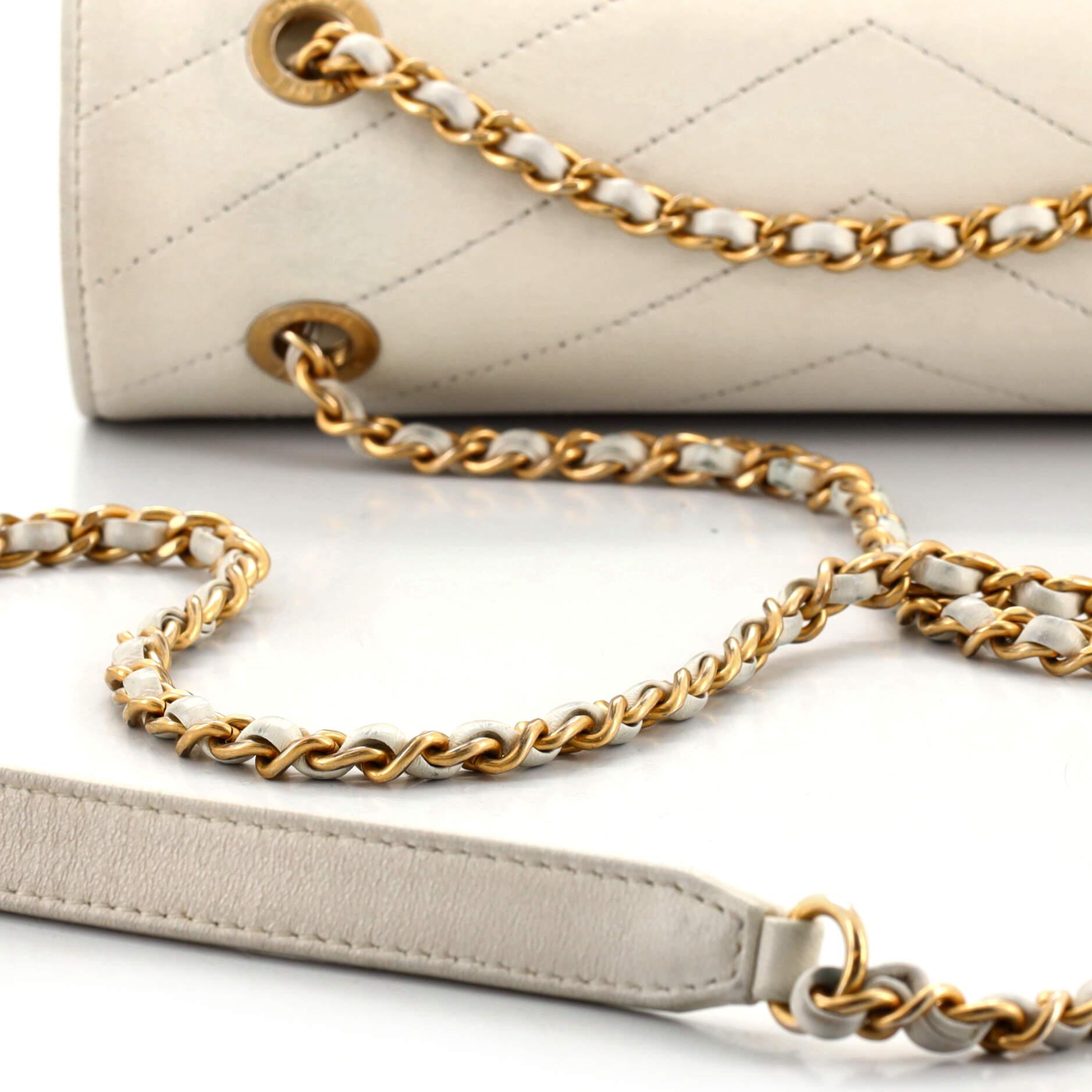 Chanel Envelope Compartment Flap Bag Chevron Calfskin Small 1