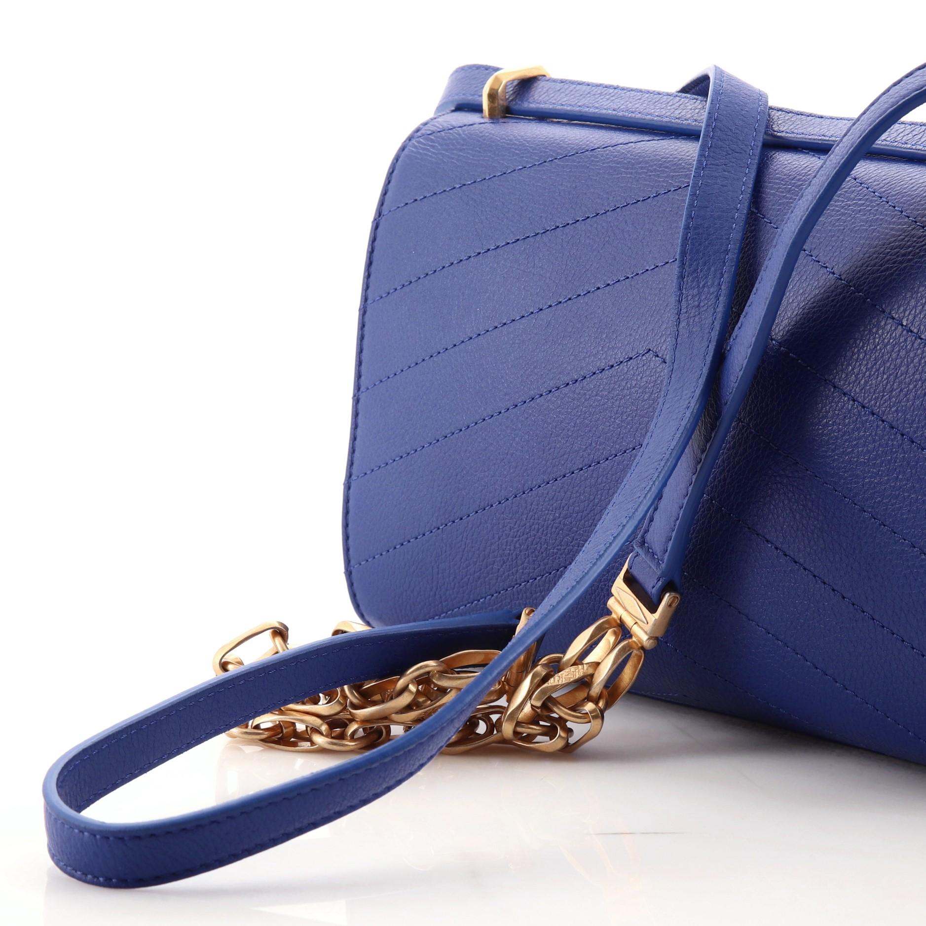 Chanel Envelope Double Flap Bag Studded Chevron Calfskin Small 1