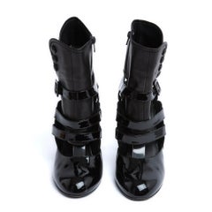 Chanel Escarpins Bottines EU40 Black Leather Pumps Gaiters US9
