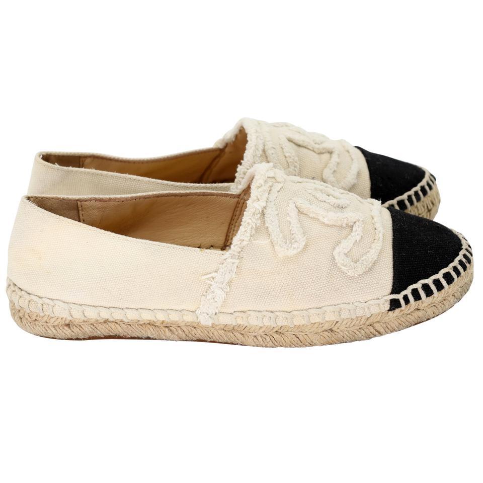 Chanel Espadrille 35 Raw Canvas Woven Flats CC-S0829-0009 1