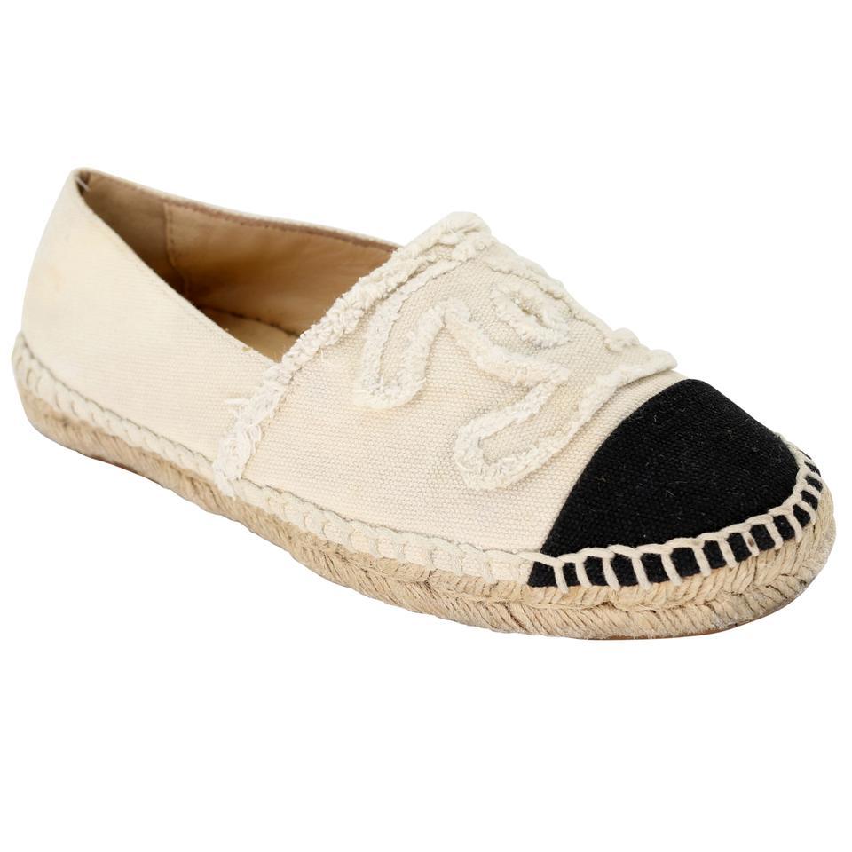 Chanel Espadrille 35 Raw Canvas Woven Flats CC-S0829-0009 2