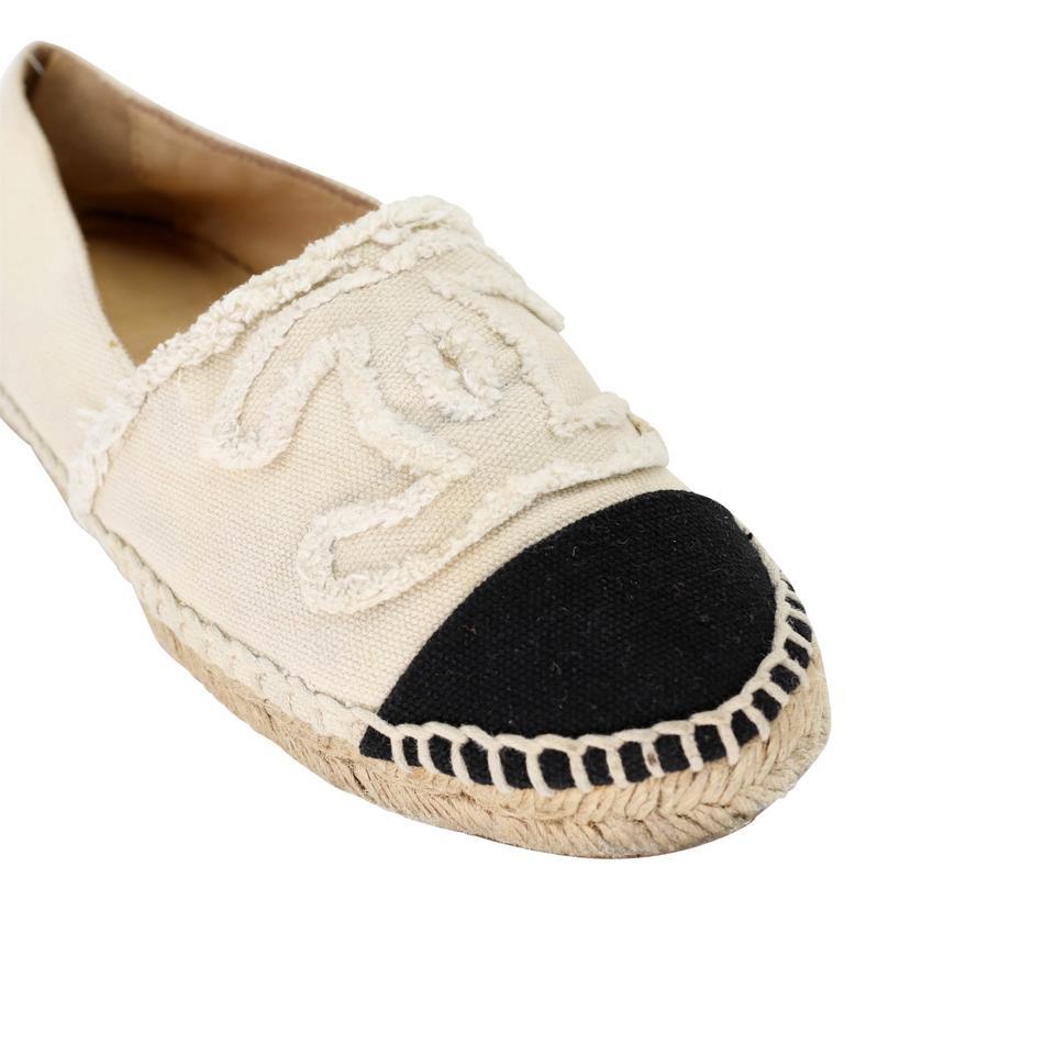 Chanel Espadrille 35 Raw Canvas Woven Flats CC-S0829-0009 3