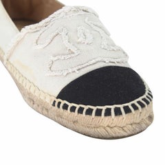 Chanel Espadrille 36 CC Ballerina Canvas Linen Flats CC-0717N-0004