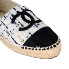Chanel - Espadrille 36 - Chaussures de défilé CC à bout ouvert en cuir CC-0322N-0081, multicolores