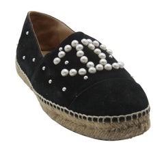 Chanel Espadrille 37 Double Stacked Mother of Pearl Flats CC-0208N-0010