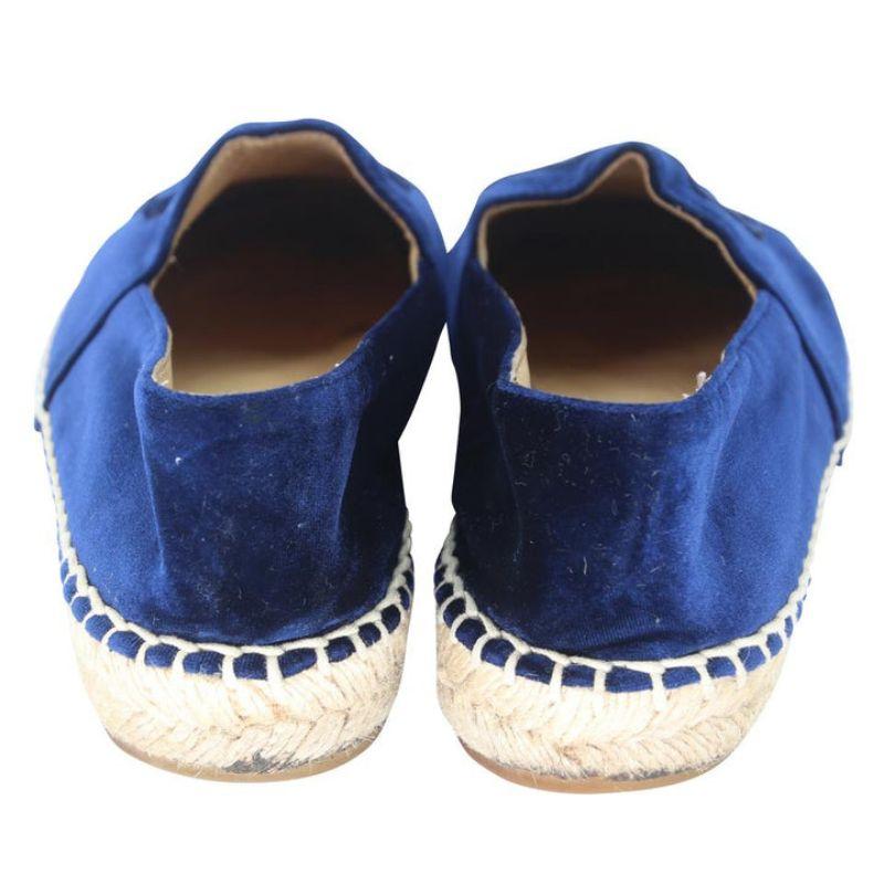 Chanel Espadrille 38 Samt Cap Toe CC Flats CC-0502N-0130 (Schwarz) im Angebot