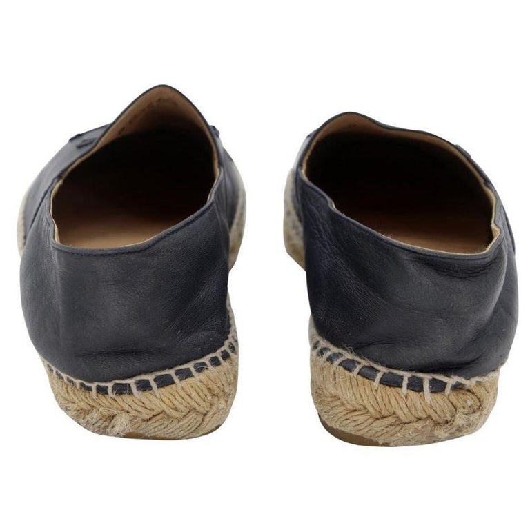 CHANEL Espadrille G29762 Flat shoes Slip-on Suede Black Size 36