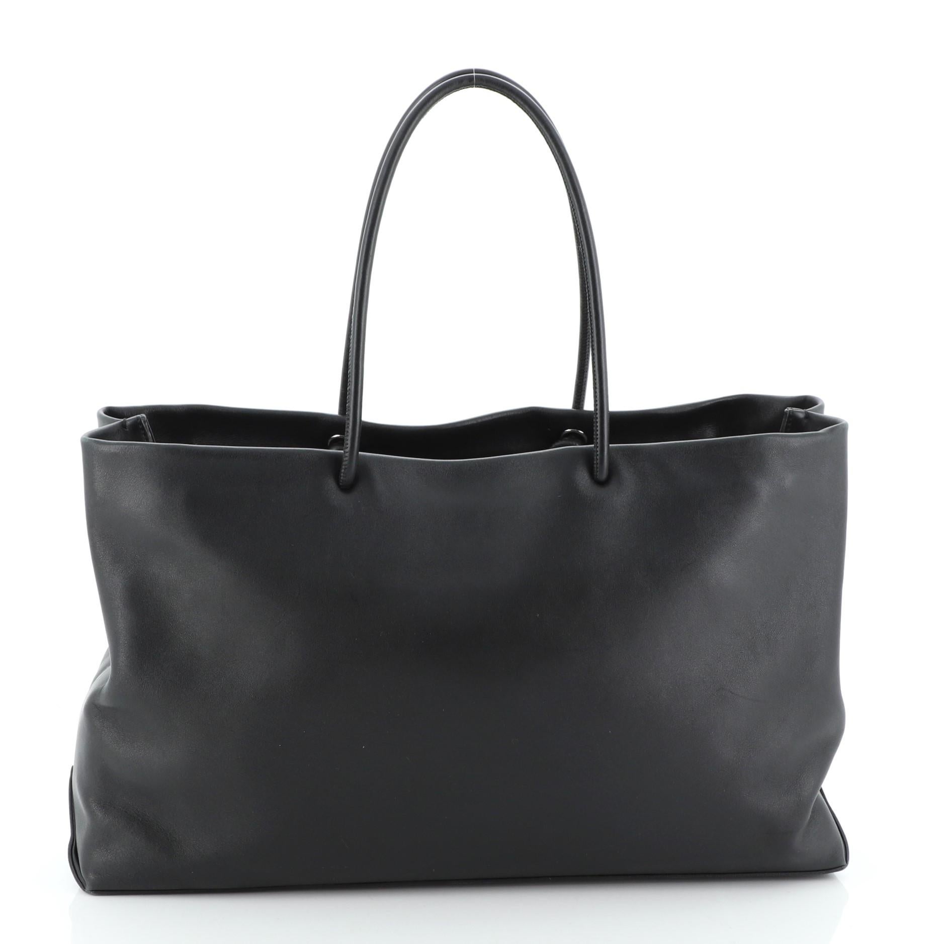 chanel black 31 rue cambon shopping bag
