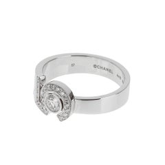 Chanel Eternal N°5 Bague de cocktail en or blanc 18 carats avec diamants