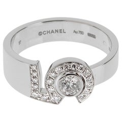 Chanel Eternal N°5 Bague de cocktail en or blanc 18 carats avec diamants
