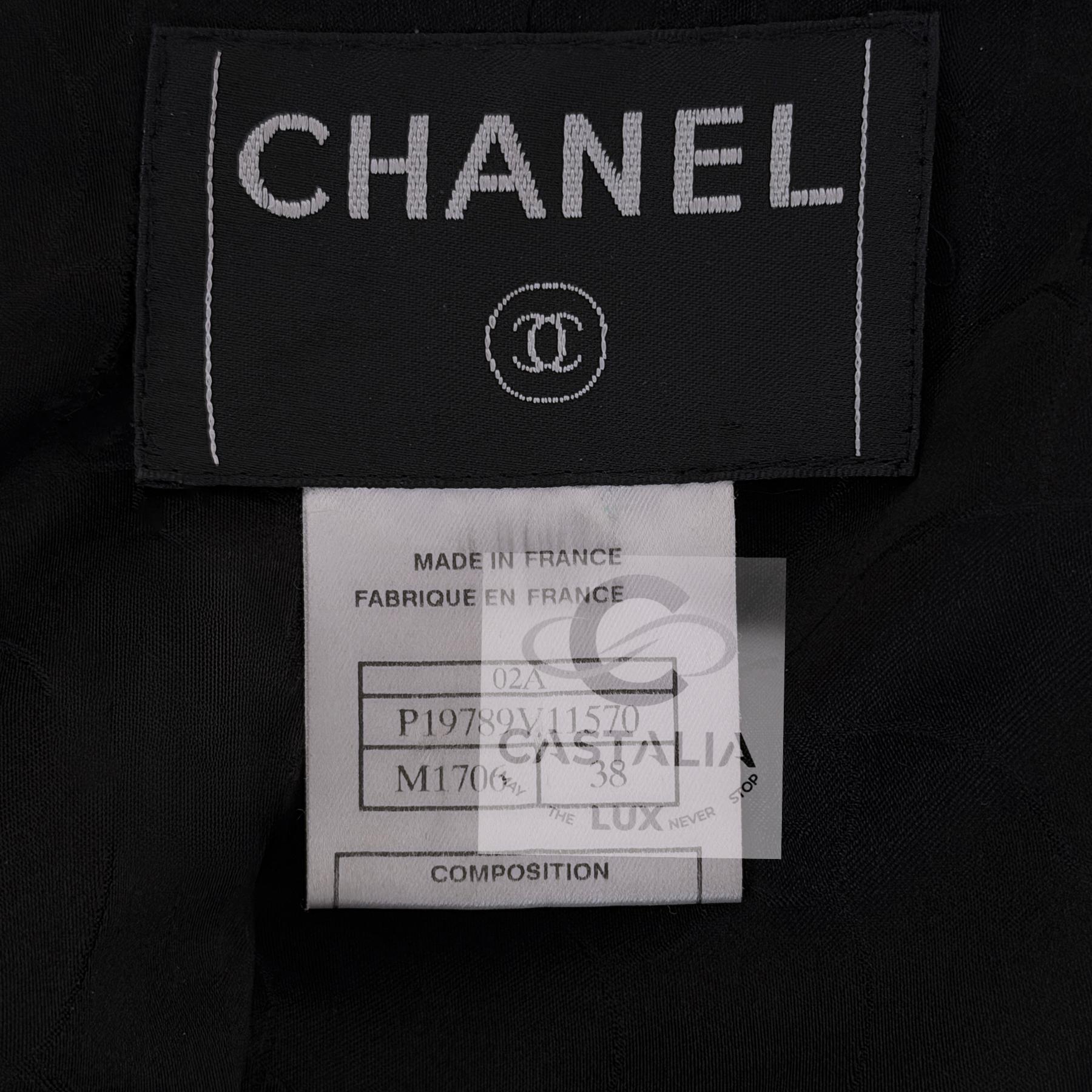 Chanel Eternity Bound, giacca in tweed nero 38 FR in vendita 10