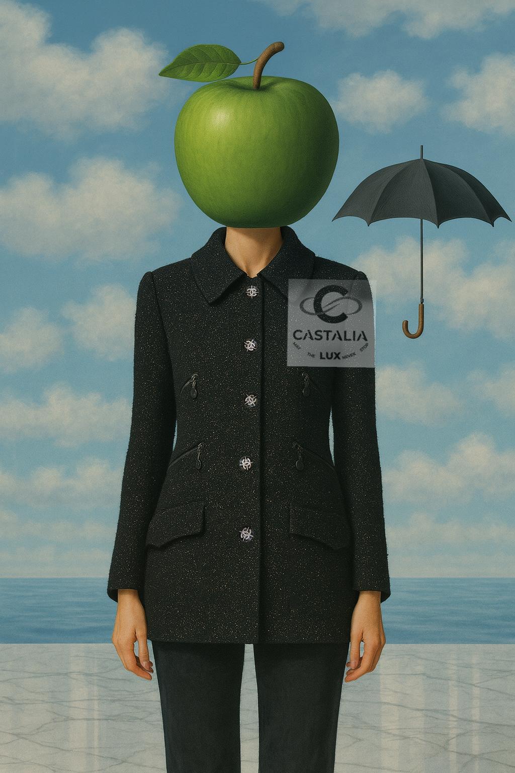 Nero Chanel Eternity Bound, giacca in tweed nero 38 FR in vendita