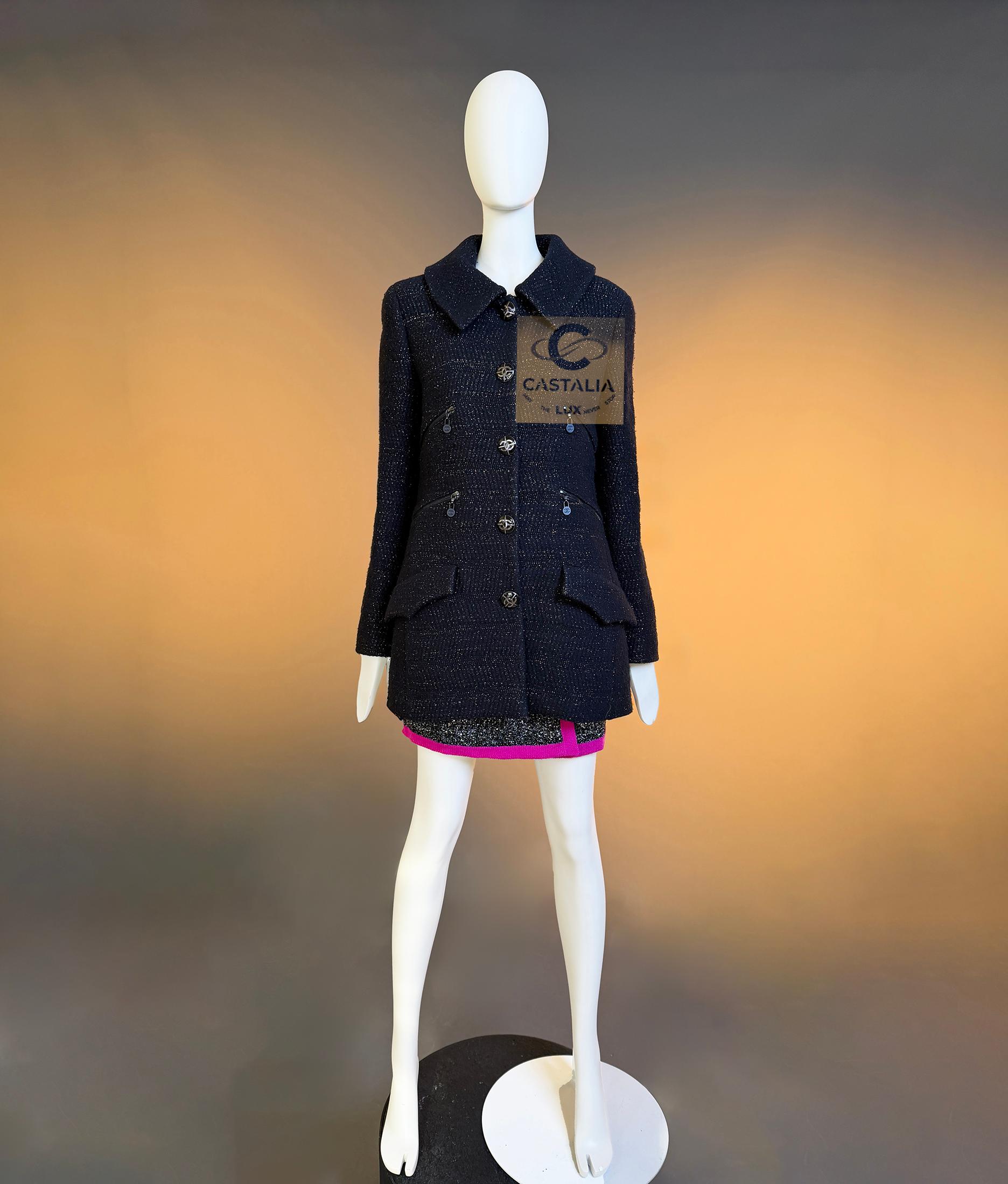 Chanel Eternity Bound, giacca in tweed nero 38 FR In condizioni Nuovo in vendita a Dubai, AE