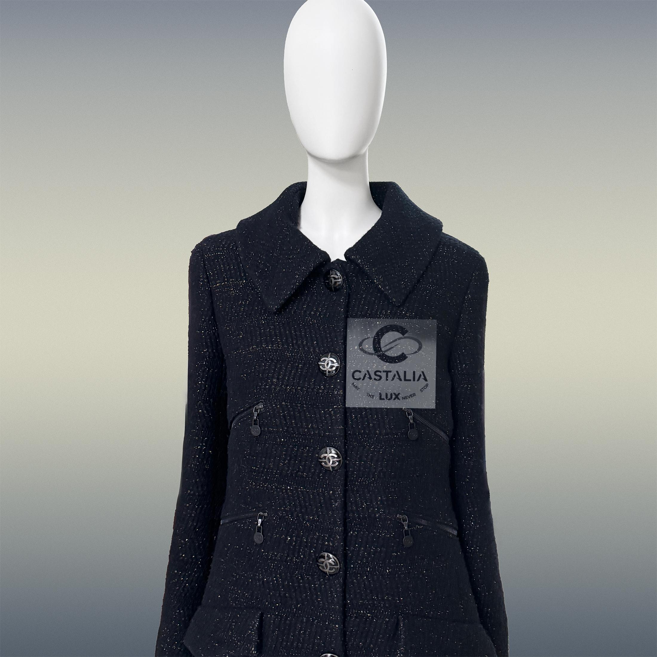 CHANEL Eternity Bound Schwarz Tweed Jacke 38 FR im Angebot 2
