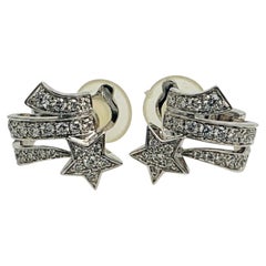 Chanel Etoile Filante 18k White Gold and Diamond Star Earrings