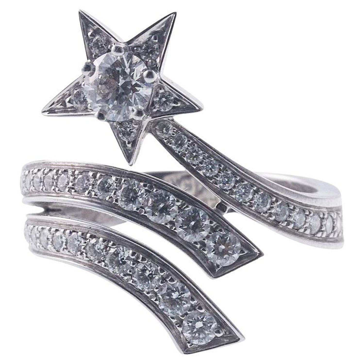 Chanel Star Ring - 18 For Sale on 1stDibs  chanel comete ring, chanel star  rings, chanel star diamond ring