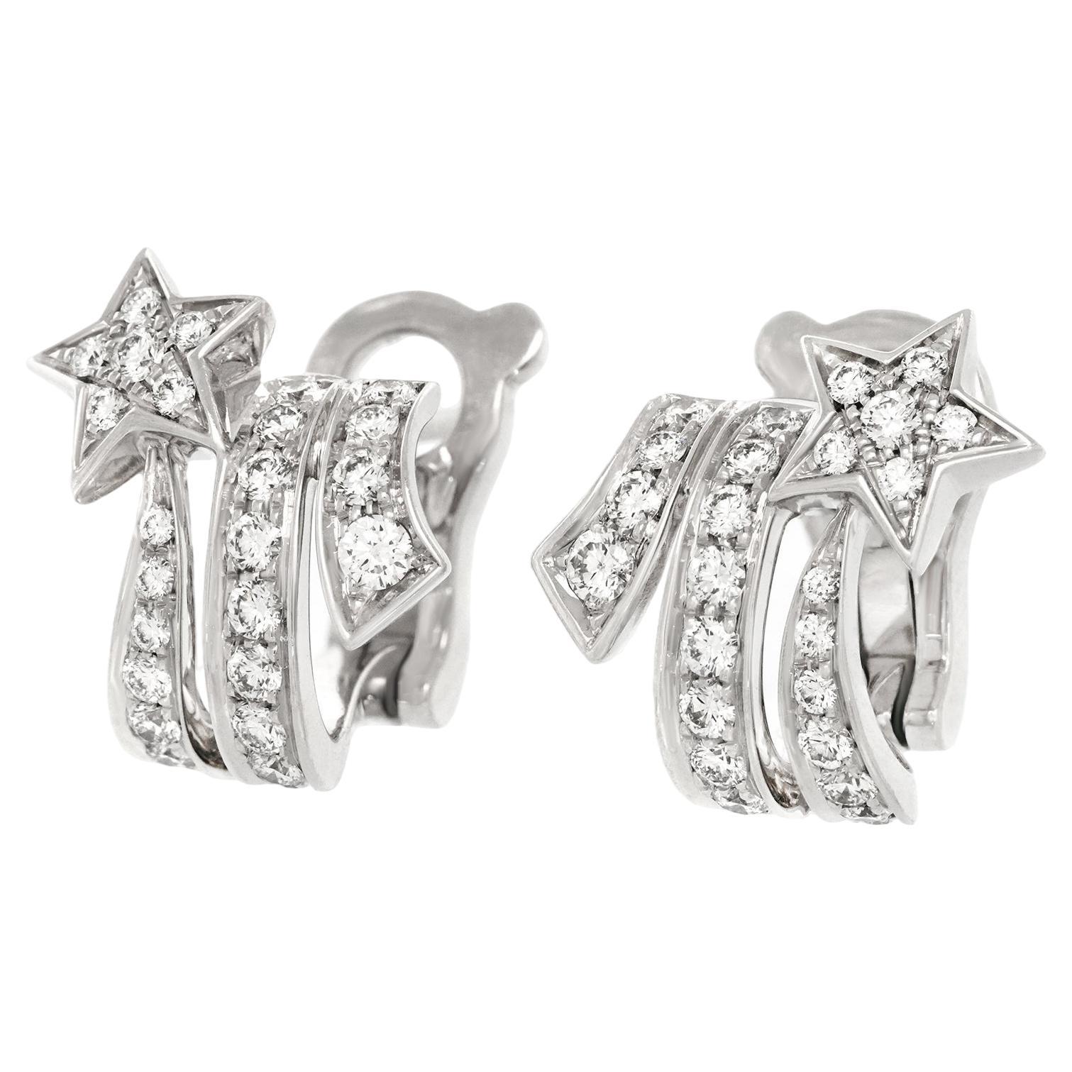 Sold at Auction: PAIR OF CHANEL STYLE DIAMOND EARRINGS