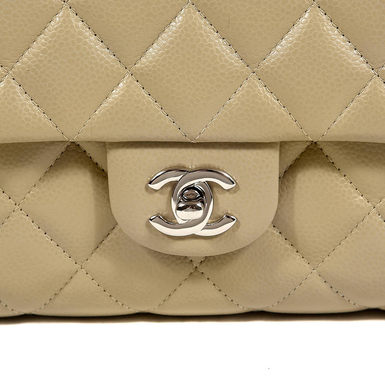 Women's Chanel Etoupe Caviar Classic Clutch Shoulder Bag
