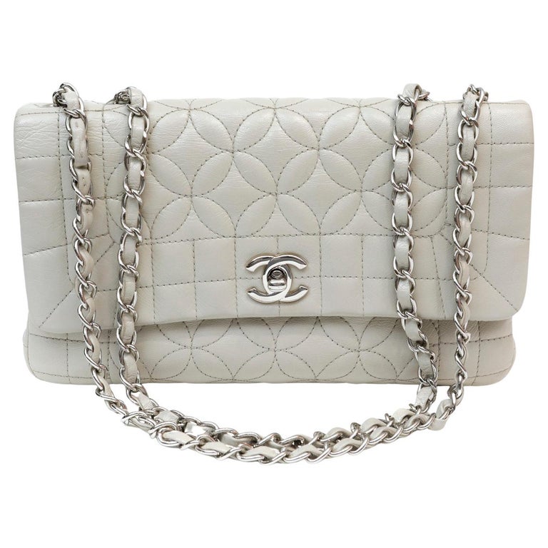 Chanel Etoupe Leather Camellia Flap Bag