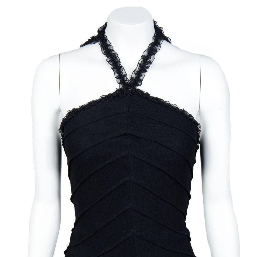 Chanel Cruise Collection Evening Dress with Black Ruffles, 2002 at ...