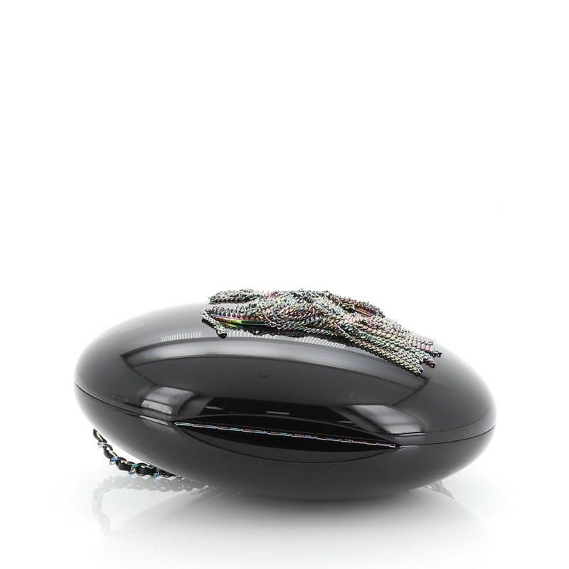 Chanel Evening On The Moon Minaudiere Resin with Chain Detail In Good Condition In NY, NY