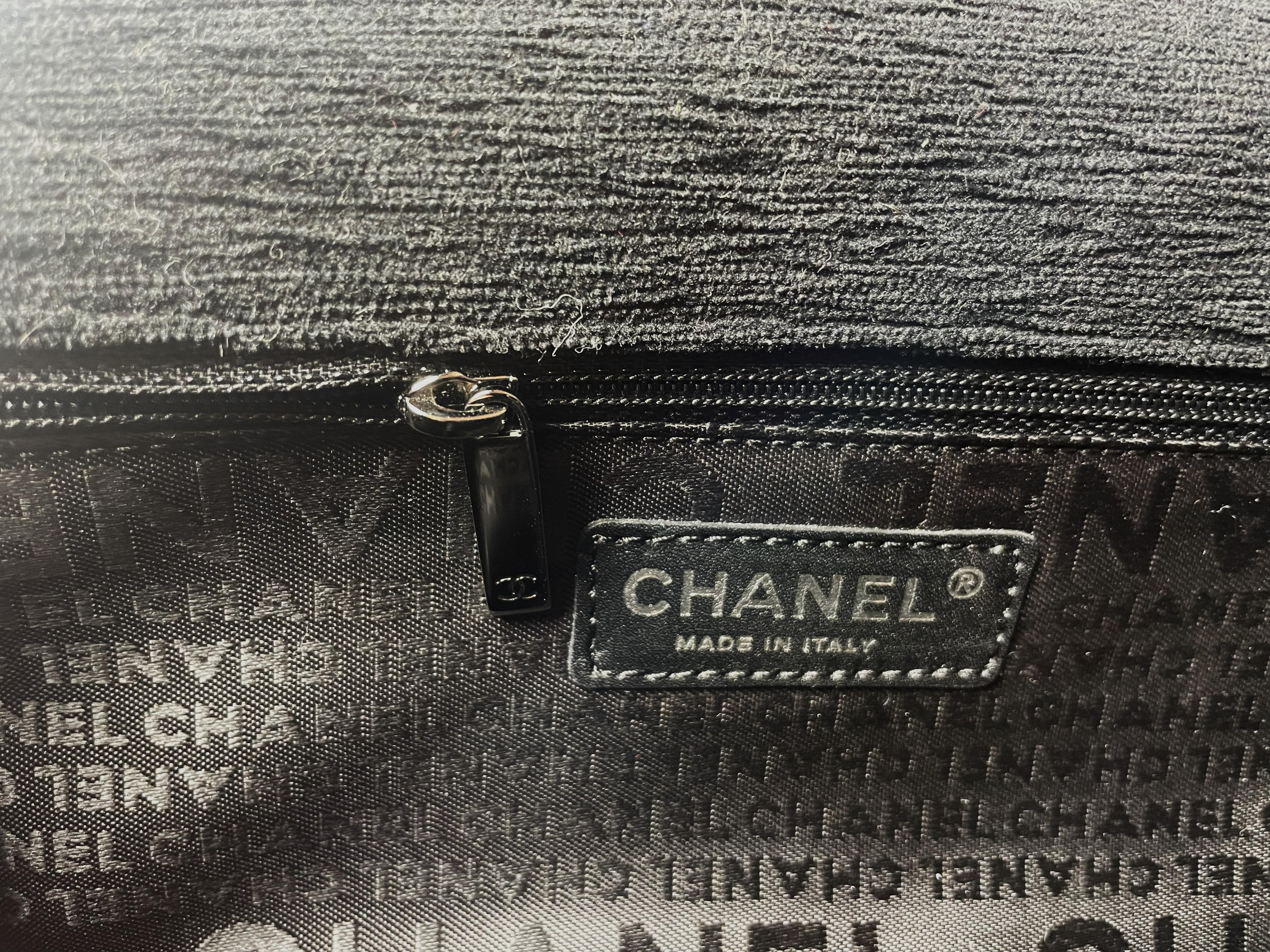 CHANEL EVENING SCHULTER BAG, schwarzer Jacquard-Stoff mit ikonischem CC 1990er im Angebot 6