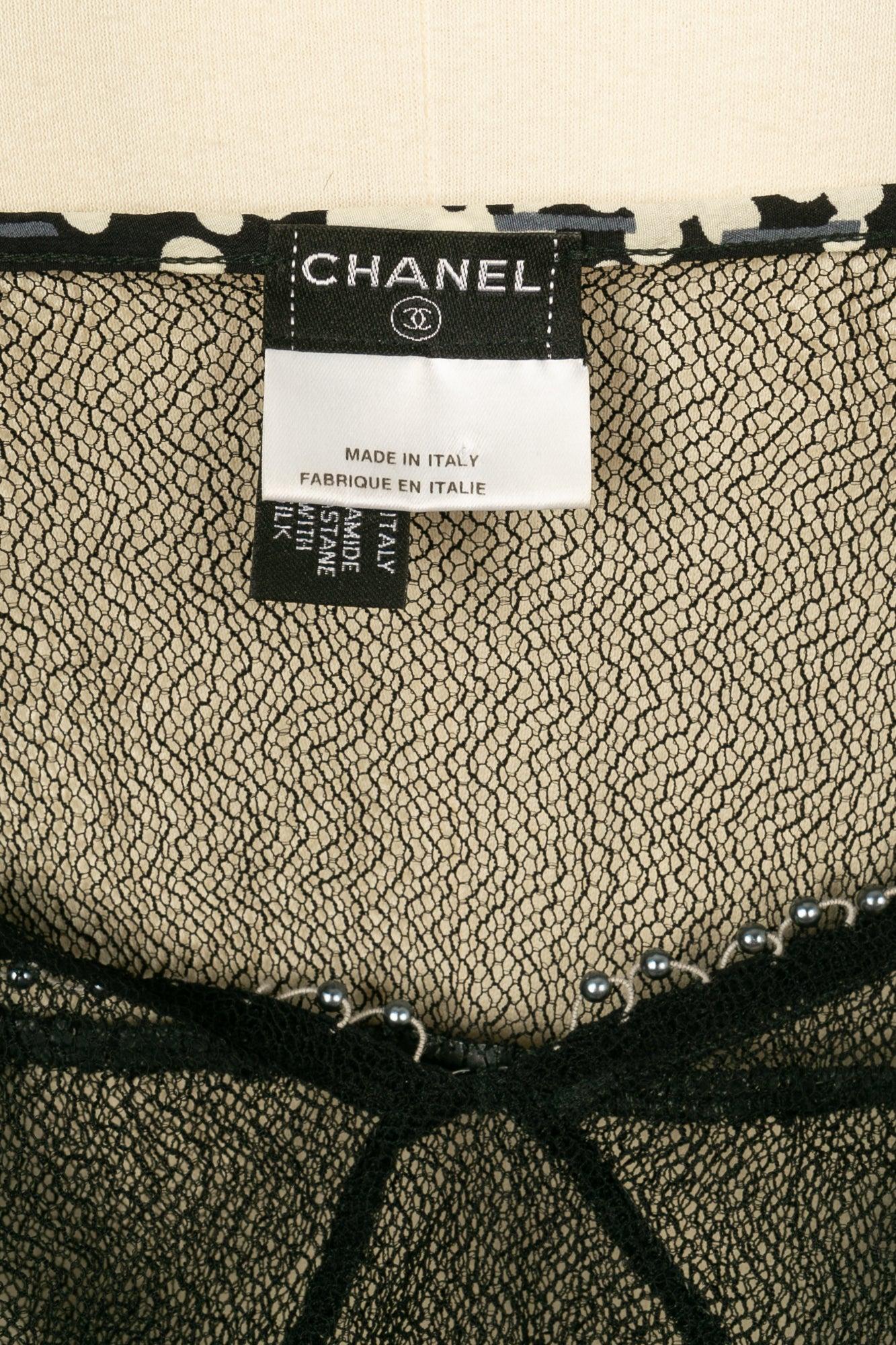 Chanel-Abend-Set aus Seidenunterwäsche, 2002 im Angebot 7
