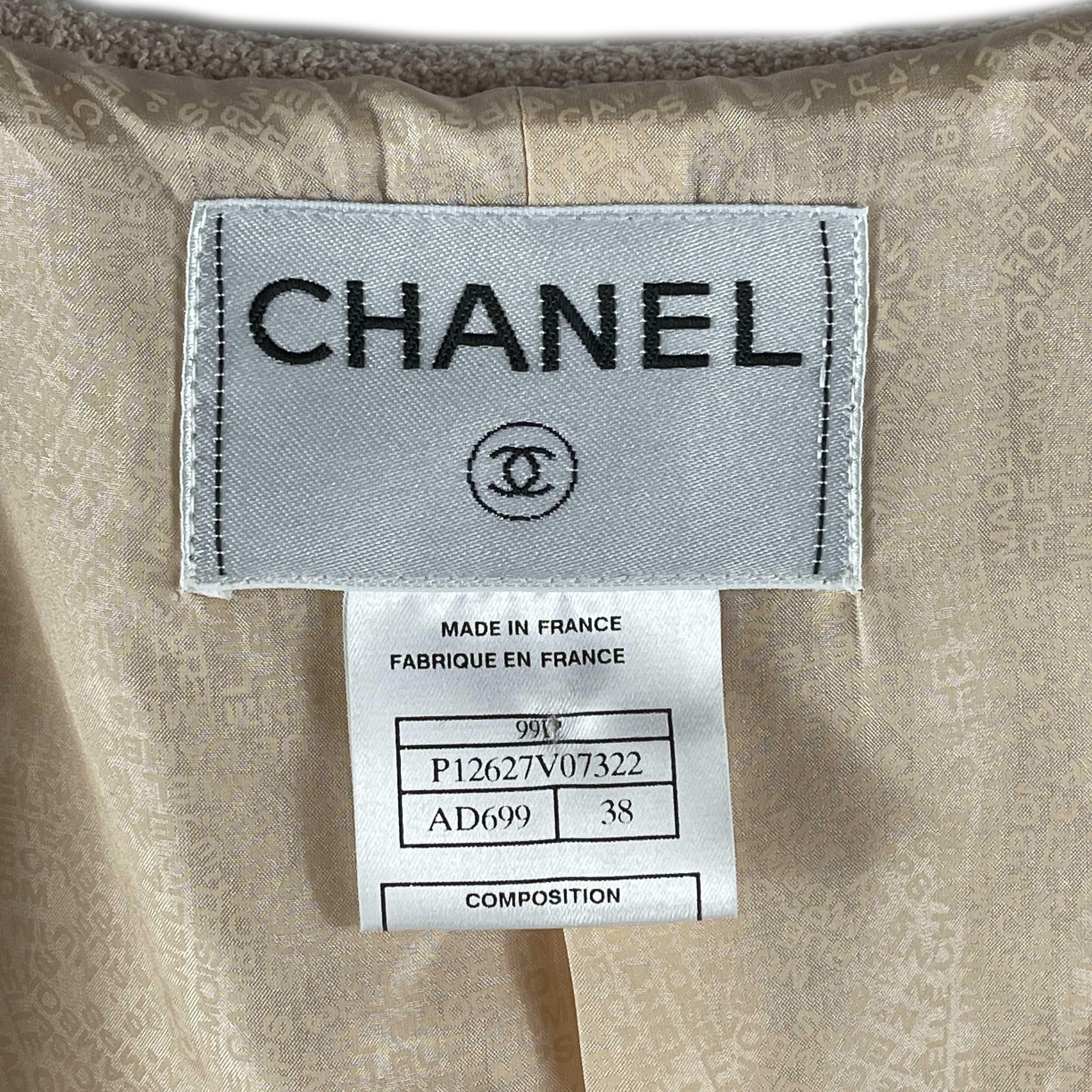 CHANEL Excellent Vintage 99P Wool Trim Pink Blazer CC Buttons 38 US 6 2