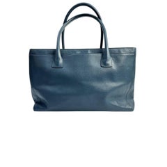 Chanel Executive Blue Caviar Leather Tote Bag