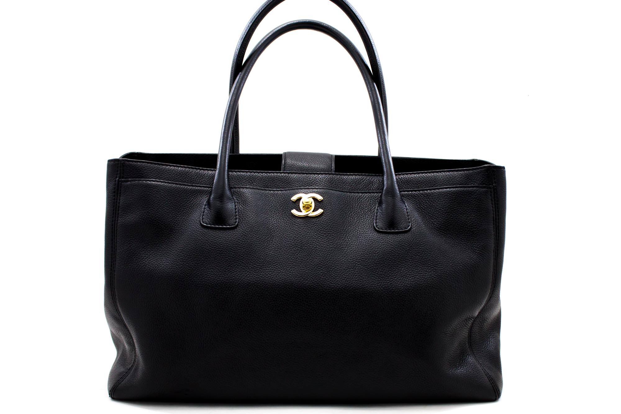 An authentic CHANEL Executive Tote Caviar Shoulder Bag Handbag Black Gold Strap. The color is Black. The outside material is Leather. The pattern is Solid. This item is Contemporary. The year of manufacture would be 2008.
Conditions &