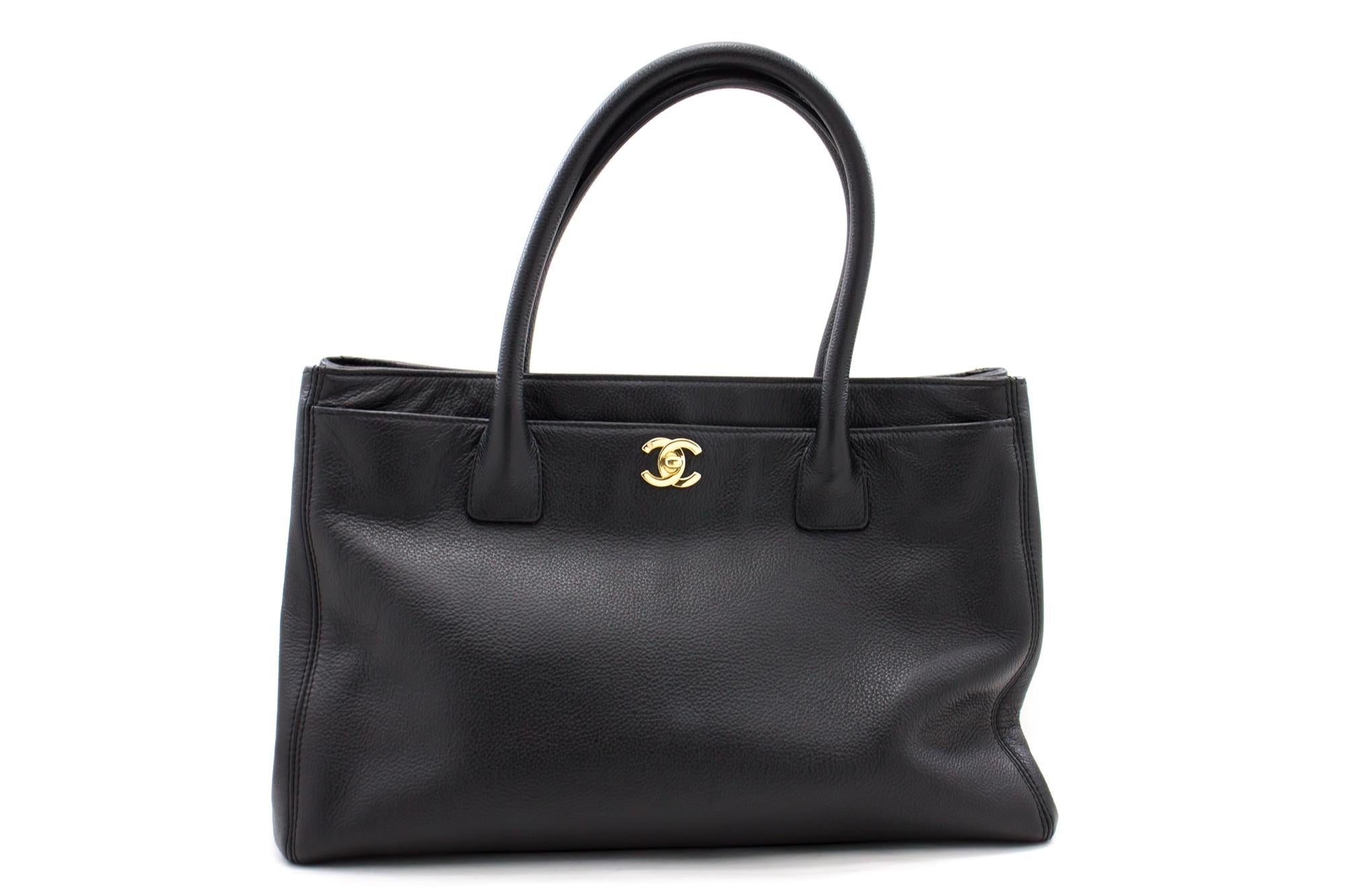 An authentic CHANEL Executive Tote Caviar Shoulder Bag Handbag Black Gold Strap. The color is Black. The outside material is Leather. The pattern is Solid. This item is Contemporary. The year of manufacture would be 2004.
Conditions &