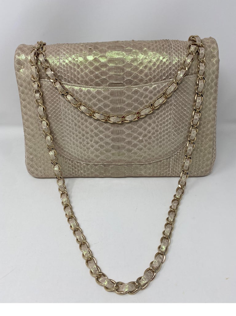 Chanel Exotic Python Maxi Double Flap Bag at 1stDibs