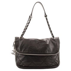 Chanel Expandable Ligne Timeless Flap Bag Quilted Lambskin Large