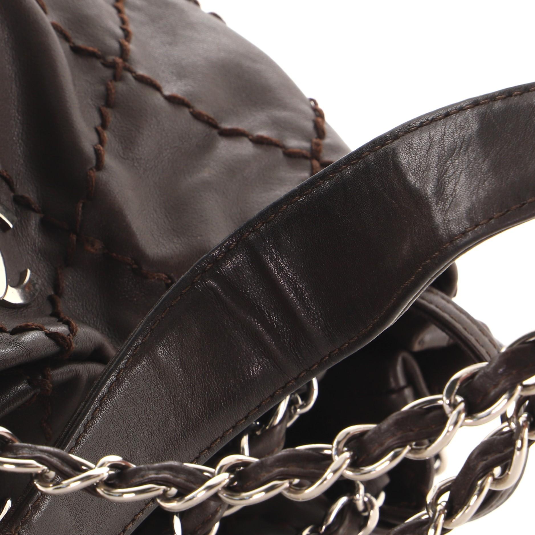 Chanel Expandable Zip Around Tote Quilted Leather Large 2