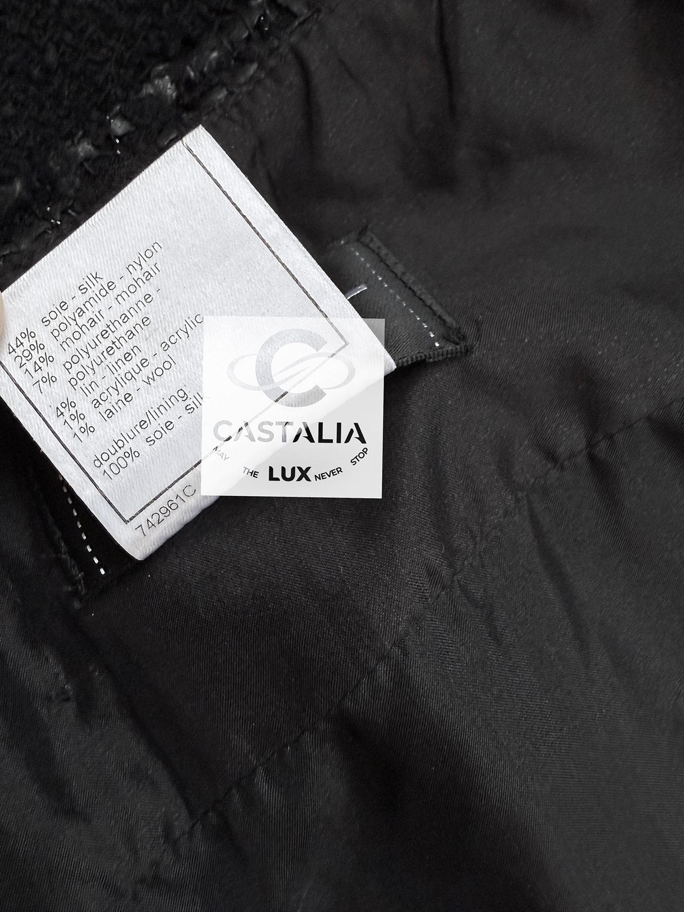 Chanel Exquisite Black Ribbon Tweed Skirt 46 FR For Sale 8