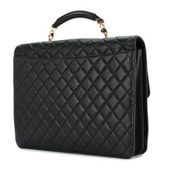 Chanel Extra Large Quilted Lambskin Portfolio Flap with Gold CC Clasp