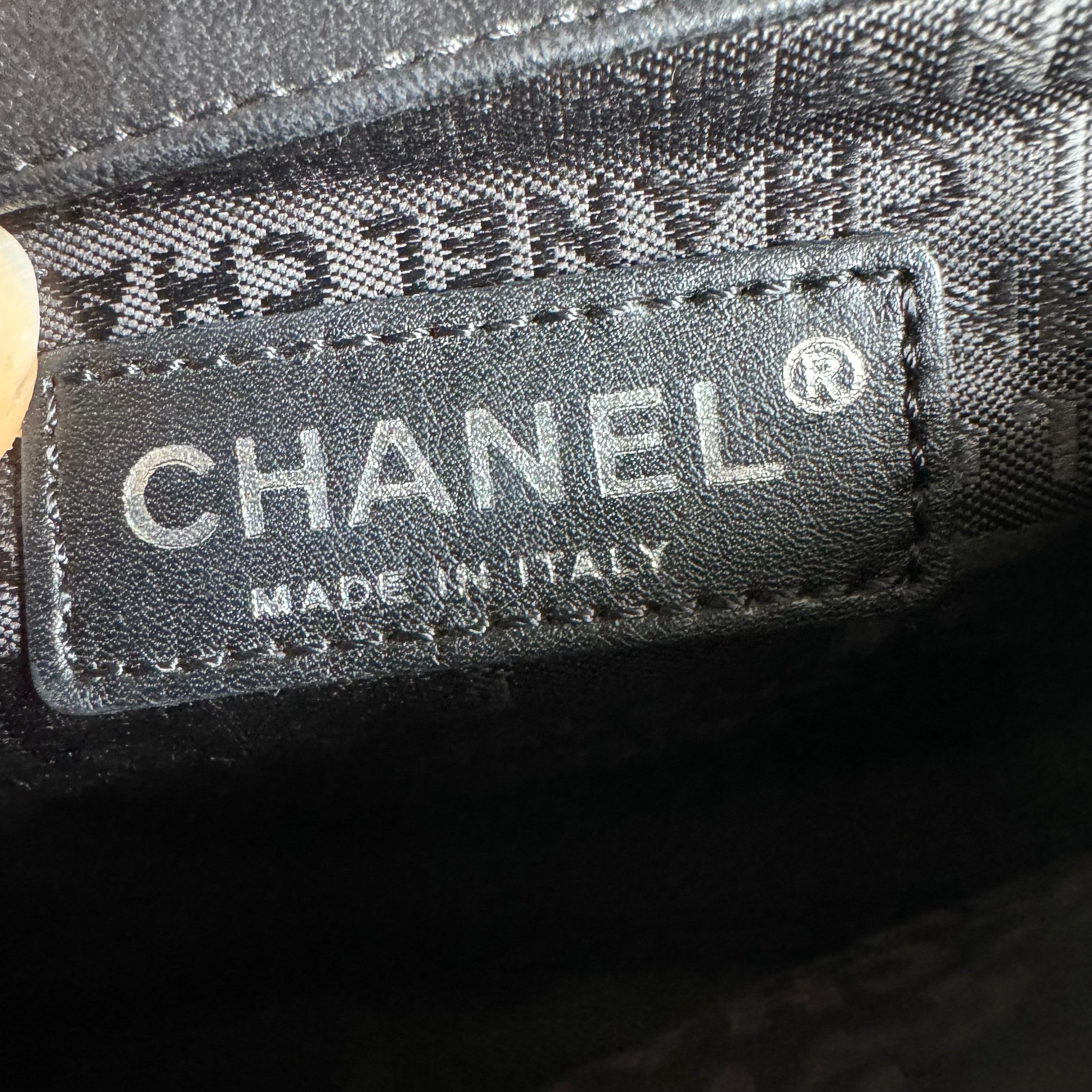 Chanel Extra Mini Flap Bag Black Satin Choco Bar Lipstick Mirror Crossbody, 2005 13