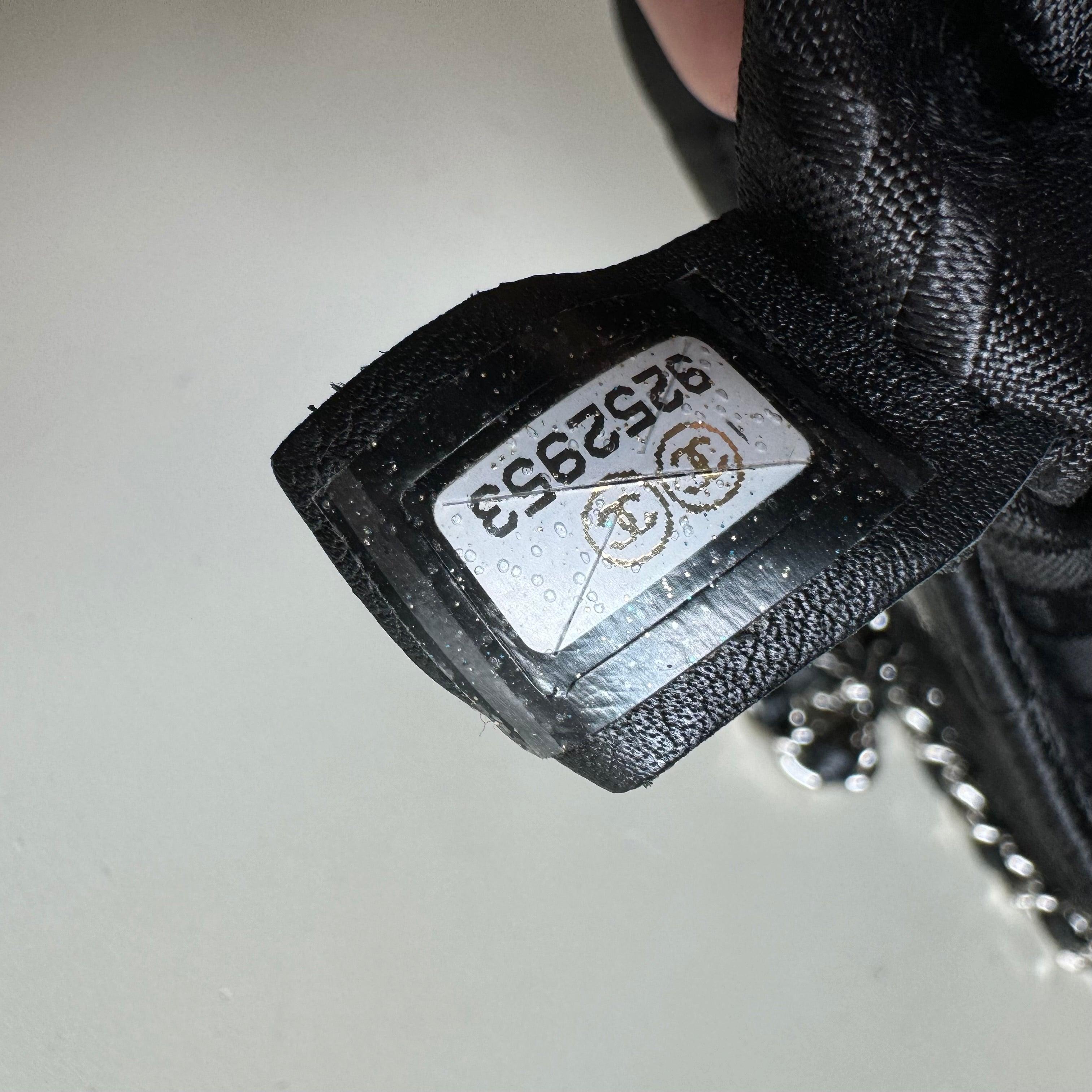 Chanel Extra Mini Flap Bag Black Satin Choco Bar Lipstick Mirror Crossbody, 2005 14