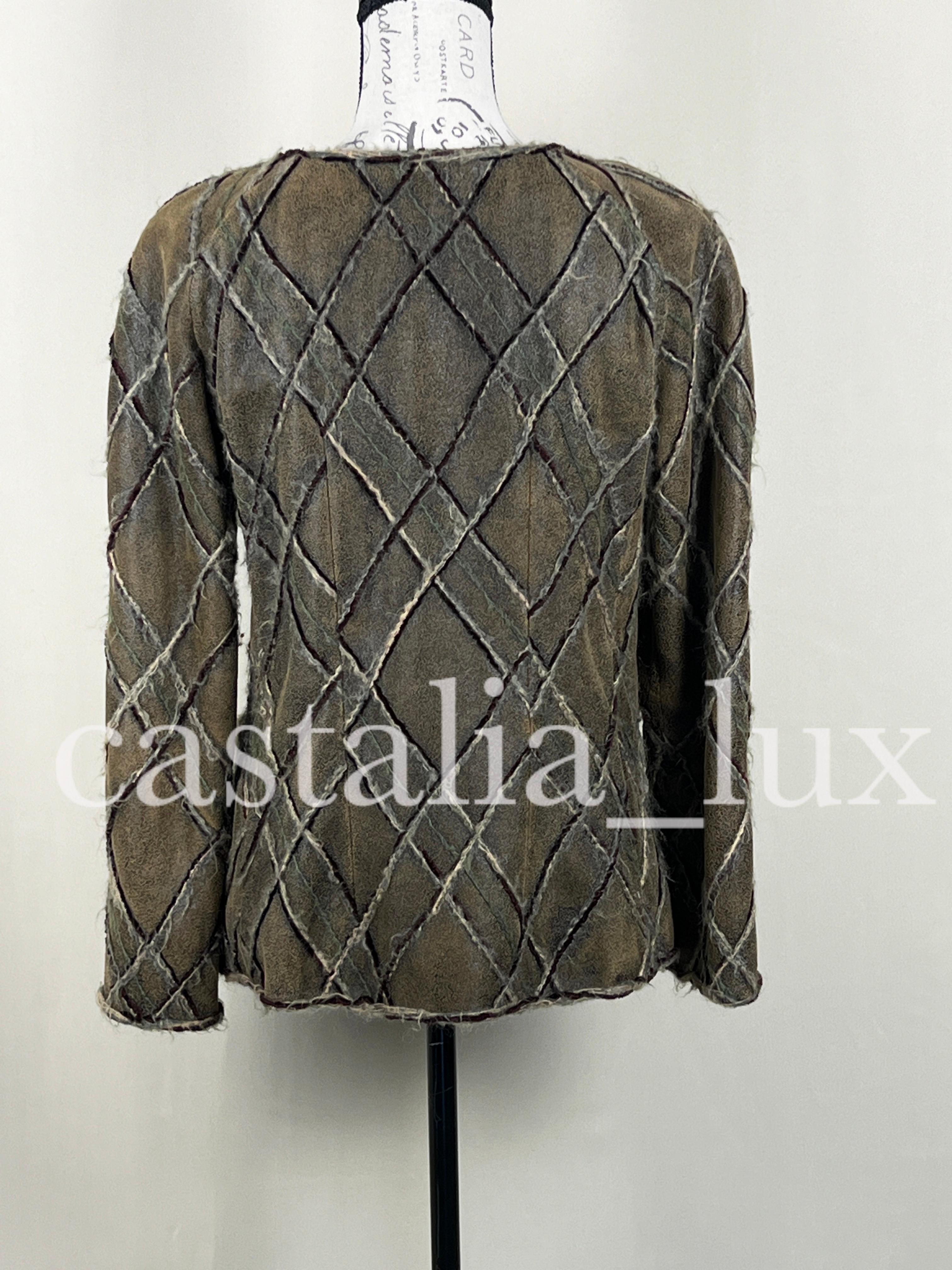 Chanel Extra Rare Paris / Edinburg Quilted Runway Jacket For Sale 8