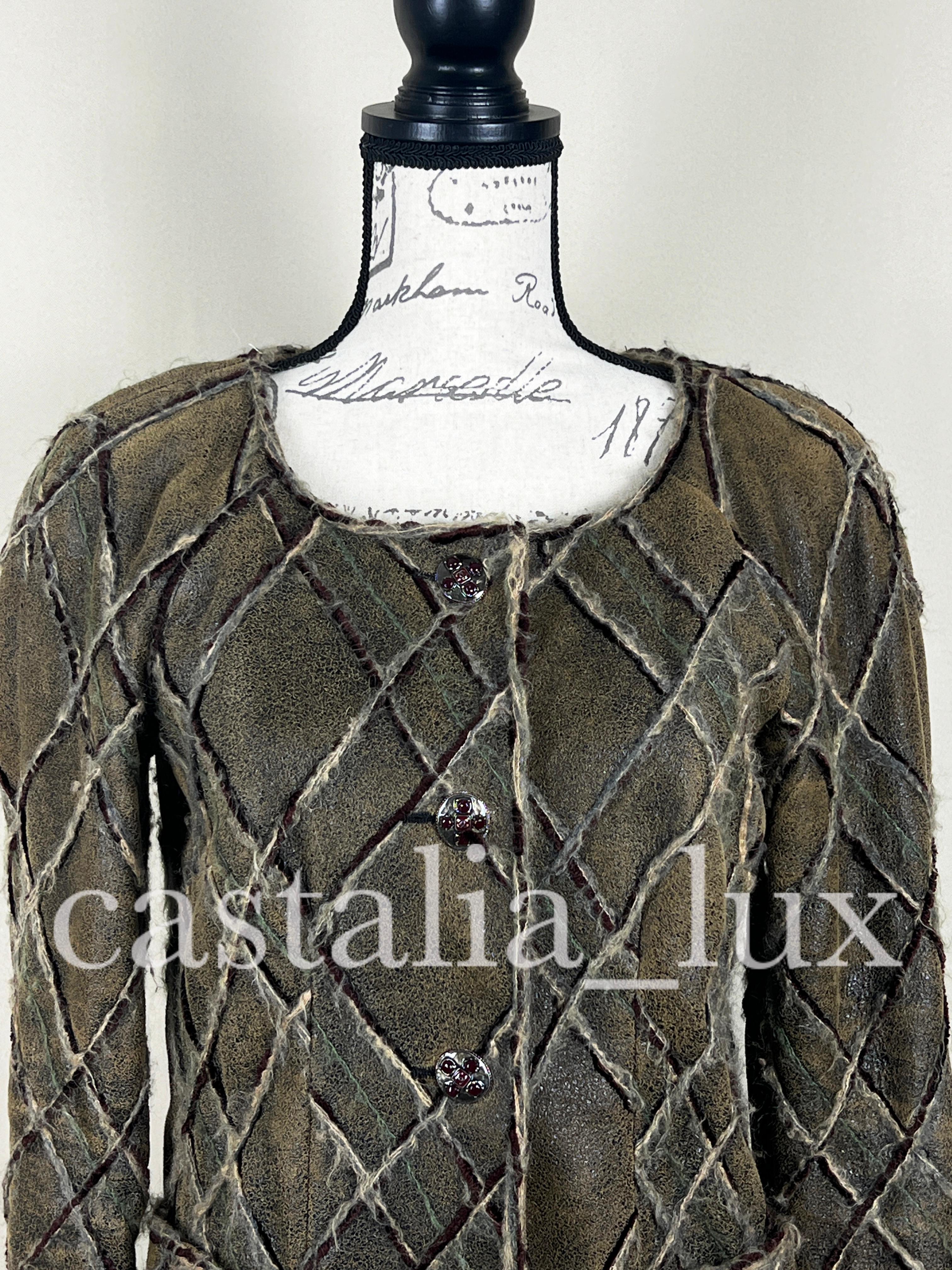 Chanel Extra Rare Paris / Edinburg Quilted Runway Jacket For Sale 1