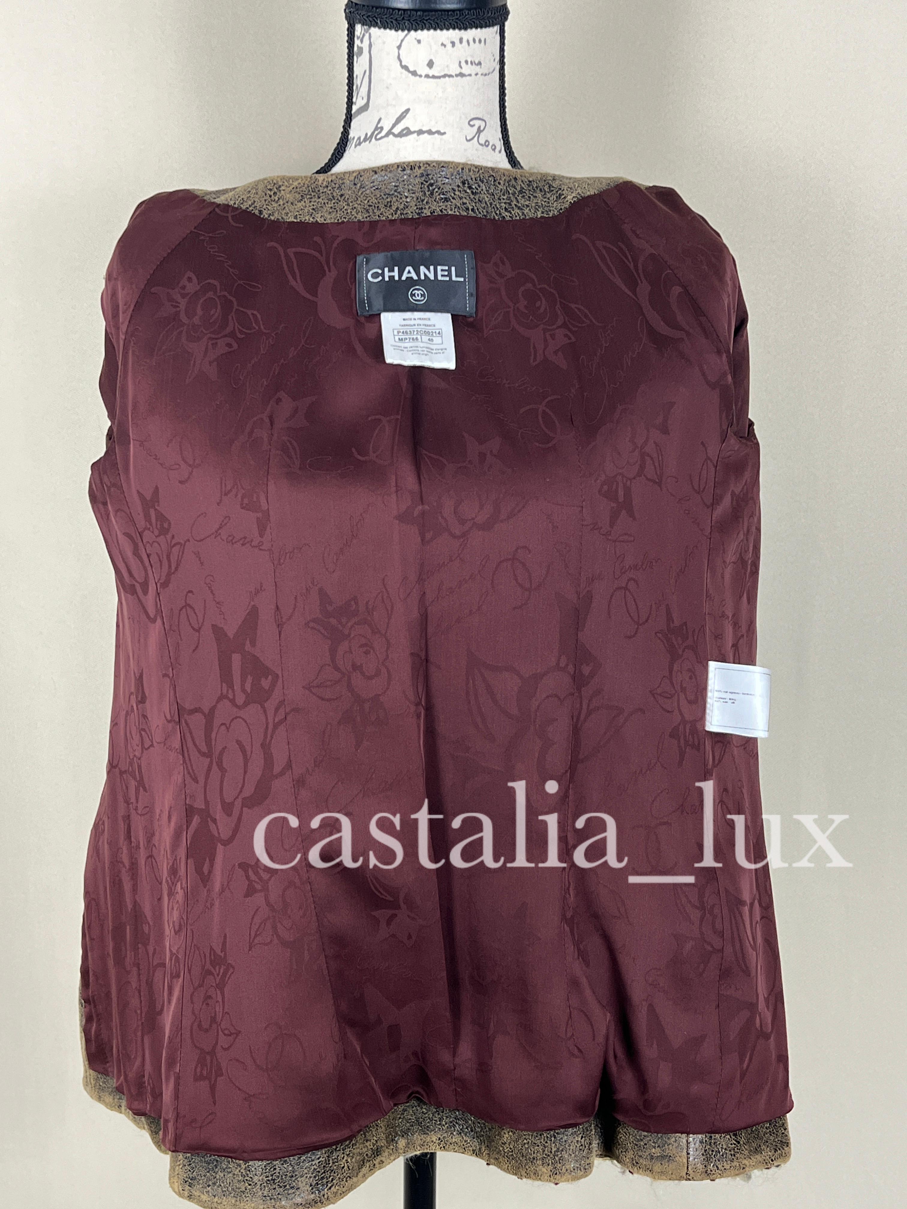 Chanel Extra Rare Paris / Edinburgh Quilted Runway Jacket 8