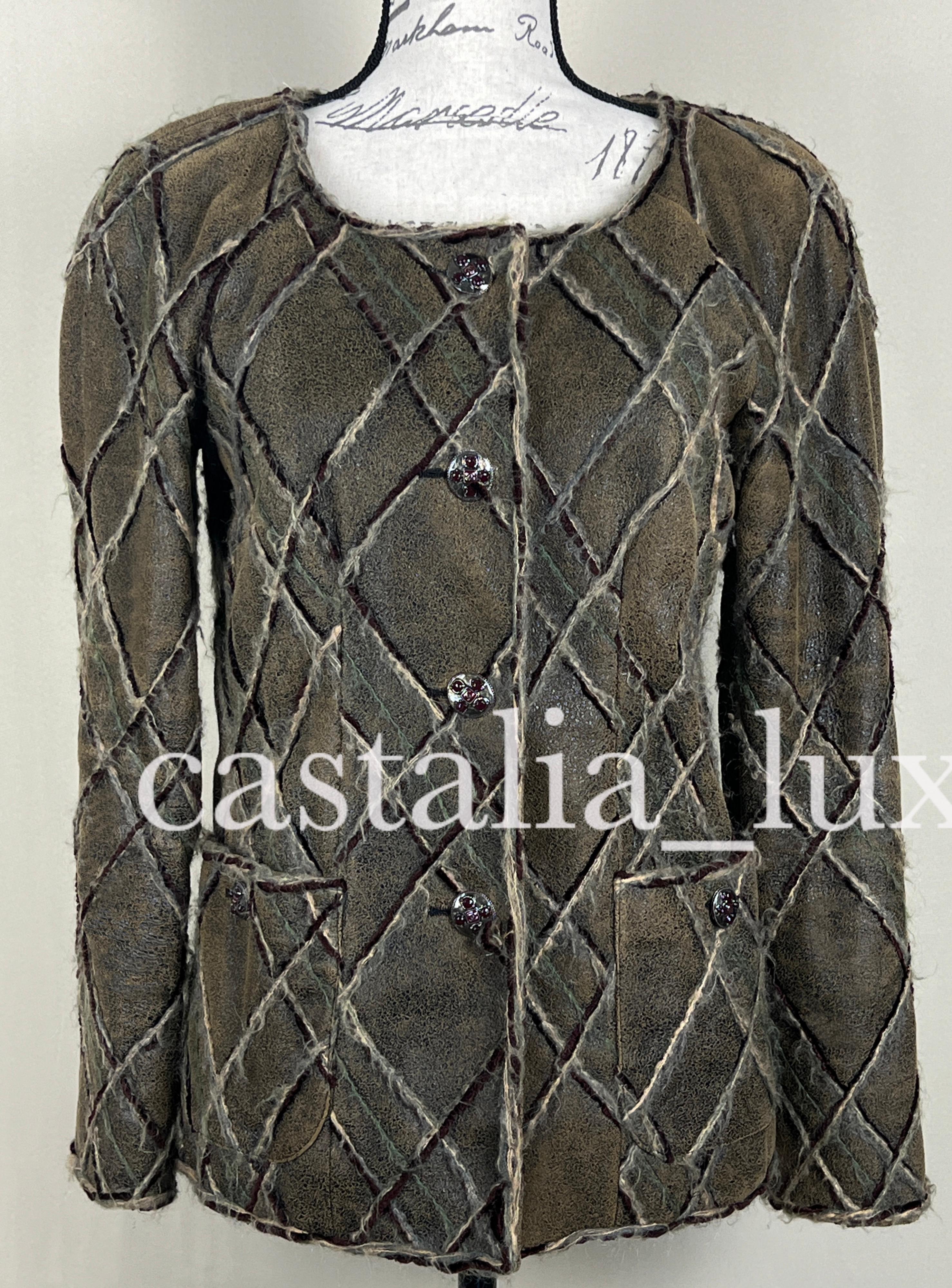 Chanel Extra Rare Paris / Edinburgh Quilted Runway Jacket 2