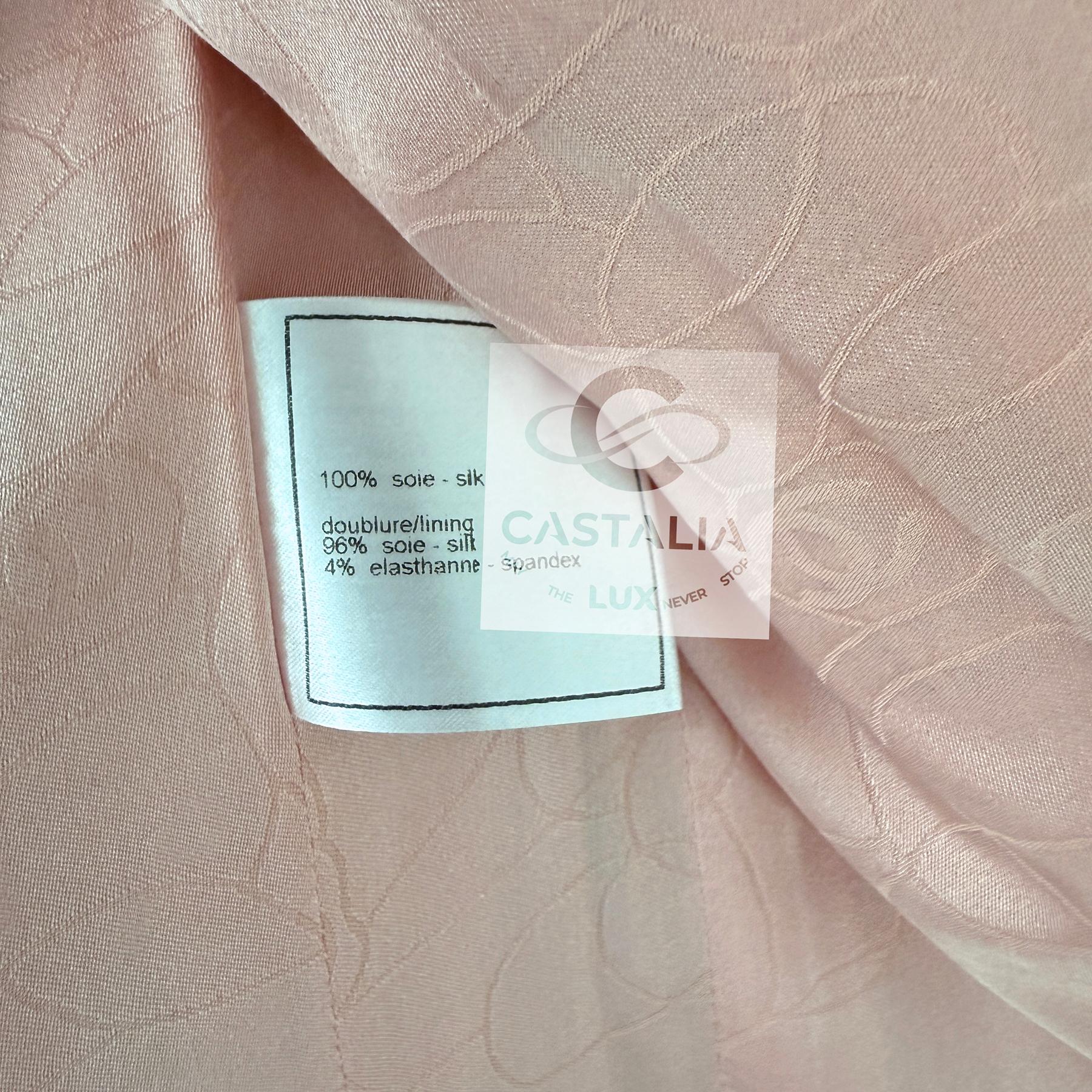 Chanel Extremely Rare 2007 Vintage Pink Tweed Jacket 36 FR 10